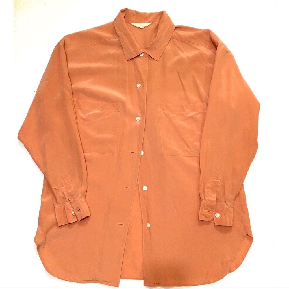 🌹HP🌹 100% Silk Oversized Shirt - Picture 2 of 6